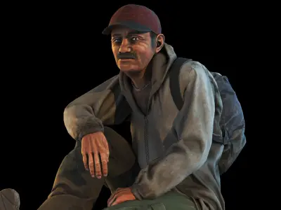 Scavenger Low-poly 3D model