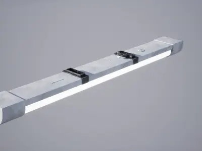 School Lights Low-poly 3D model