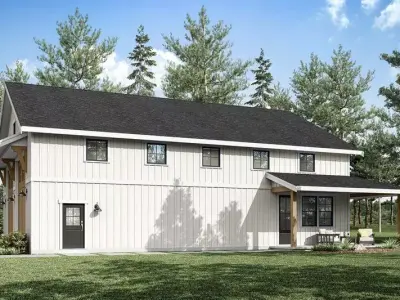 Modern Single Story Residence 3D model