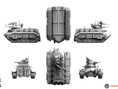 Feudal Guard Transport Tank 3D print model