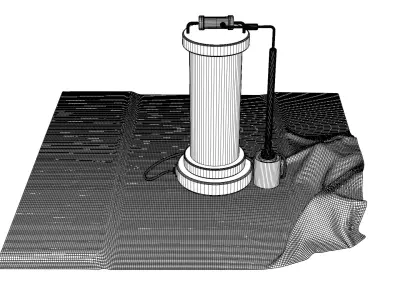 Sci-fi capsula 2 Low-poly 3D model