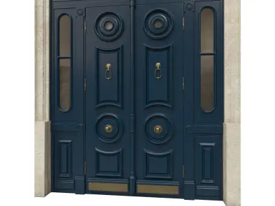 Entrance classic door 43 3D model