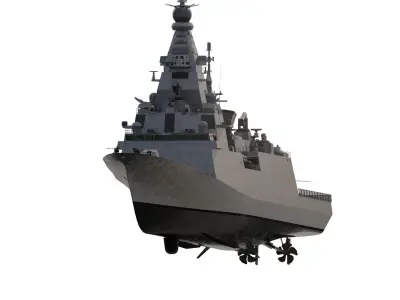MULTIROLE EUROPEAN NAVY STEALTH DESTROYER  3D model