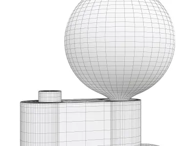 TALA ALUMINA TABLE LAMP WITH SPHERE  Low-poly 3D model