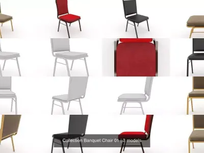 Collection Banquet Chair 01 3D Model Pack