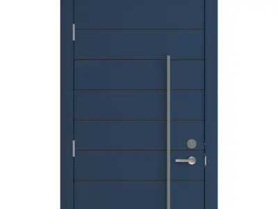 Door-103 modern front door in navy 3D model