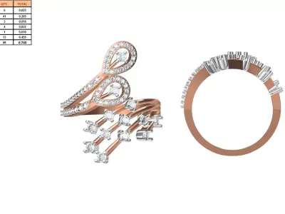 Ladies-Elegant Stone Rings For Womens 114 3D print model