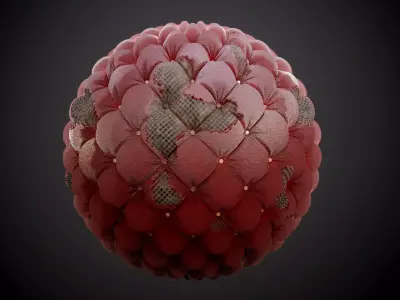 Tufted Chair Leather Seamless PBR Texture Texture