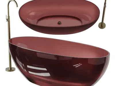 ABBER Kristall AT9703Amber washbasin 3D model
