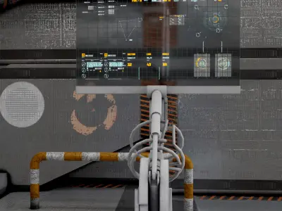 scifi monitor Low-poly 3D model