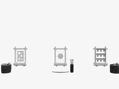 Outdoor throwing toys 3D model