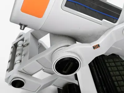 Sci-Fi Medical Bed  Low-poly 3D model