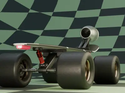 Sci-fi Skateboard  3D model