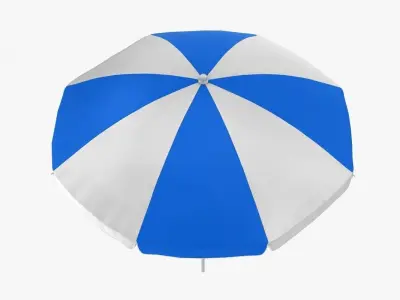 Beach Umbrella Low-poly 3D model