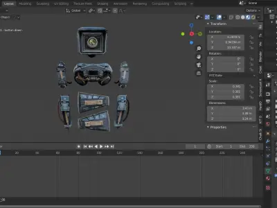 Mech Robot Kitbash - Tech kit - Robot camera - sci-fi 3D model
