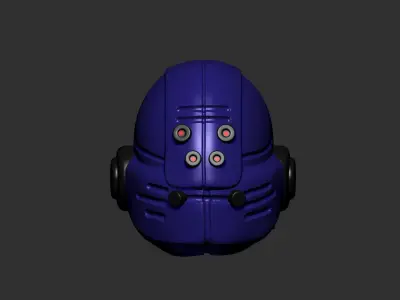 helmet high poly sculpt 3d printable ver 7 3D model 3D model 122
