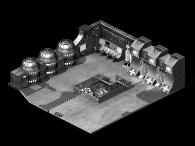 Sci Fi Building-Science Academy 03 3D model