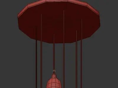 Moirai Vertical Drop Chandelier 3D model
