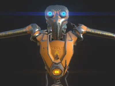 IXARUS SCI-FI 3D MID POLY 3d MODEL Game Ready Low-poly 3D model
