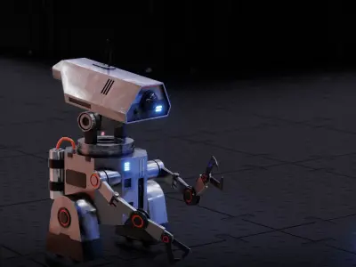 Industrial Service Robot Low-poly 3D model