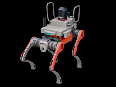  Firefighter Robot Unitree B2 Rescue Modification PBR 