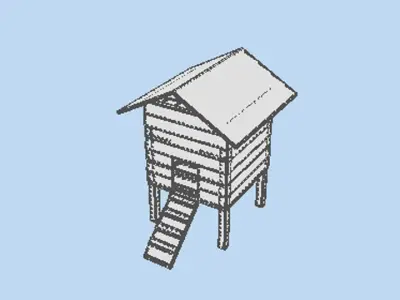 Hen House - Type 1 3D model