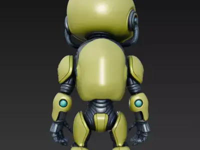 Bio-Mechanical Alien - Stylized Sci-Fi Robot Creature 3D Model 3D print model