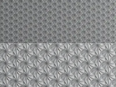 Kaleidoscope Cast Architectural Concrete Tile low poly 3d model Low-poly 3D model