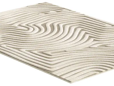 Villa Tani Rug in Beige 3D model