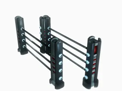 Energy fence pack 02 sci-fi low poly Low-poly 3D model