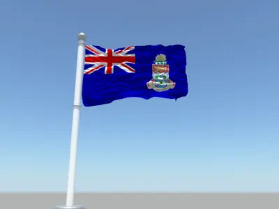 Cayman Islands flag 3D model
