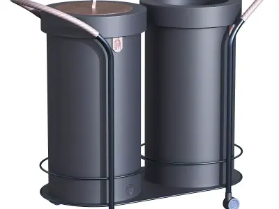 Trash Can Low-poly 3D model