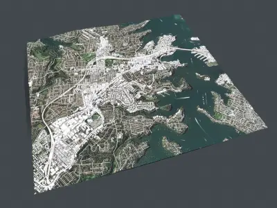 Cityscape North Sydney Australia 3D model