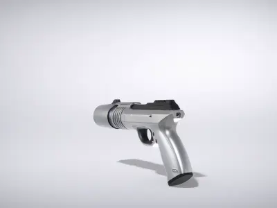 Sonic Disruptor Handgun Futuristic Design Low-poly 3D model