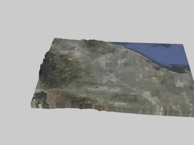 Santa Ana City Low-poly 3D model