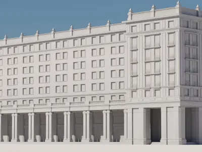 Eastern European Building 018 Low-poly 3D model