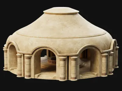 ANCIENT URBAN CITY UTILITY BUILDINGS DESERT EGYPT AAA COLLECTION Low-poly 3D model