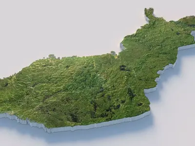 Finland Suomi Country Terrain 3D model