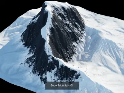 Snow Mountain 3D Model Pack