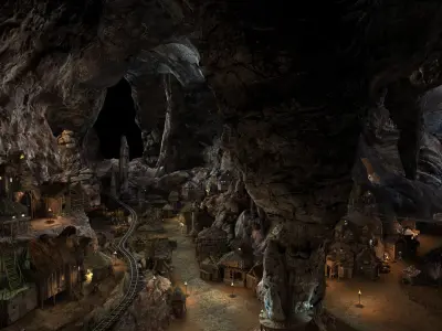 Complex Cave T 01  3D model