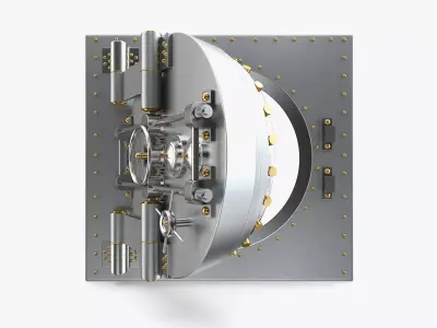 Vault Door High Security Bank Safe Entrance 3D model