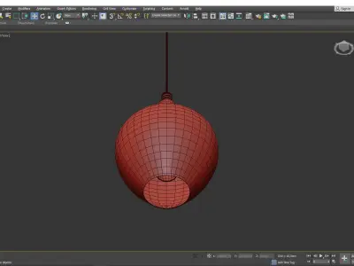 Victoria Round Drop LED Mini Pendant Light Low-poly 3D model