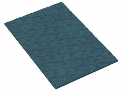 Cross teal rug 3D model