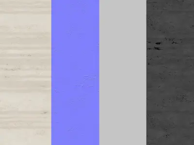 Travertine Barcelona Stone Texture PBR Vray Corona Blender Texture