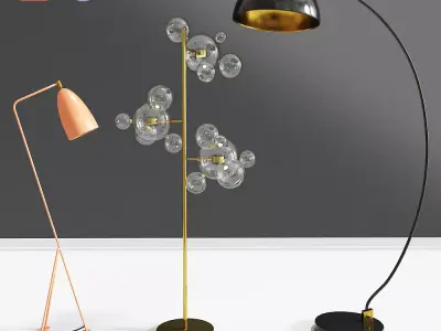 Modern Floor Lamps Collection 3D model purchase