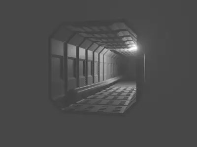 Sci fi tunnel 3D model