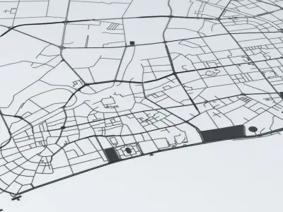 Shantou Road Network and Streets 3D model