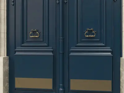 Entrance classic door 36 3D model