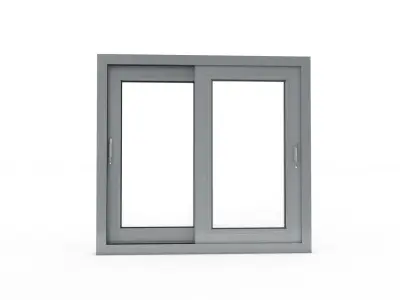 Sliding Window and Door Rigged and Adjustable 3D model