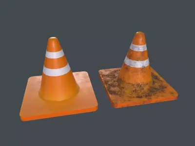 Traffic Cone 3D Model Low-poly 3D model